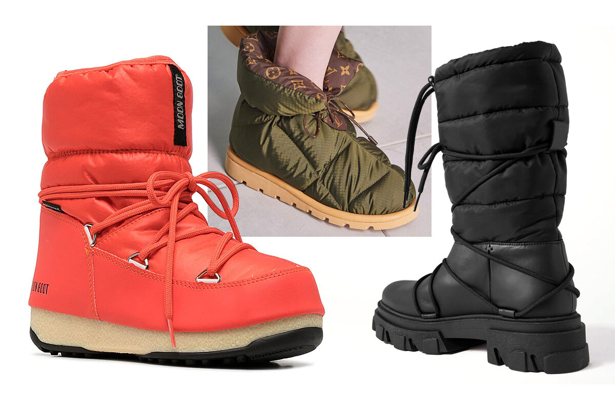 Дутые сапоги — самая модная обувь зимы: 10 теплых и стильных вариантов