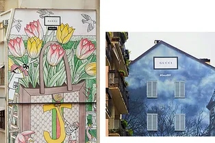 Gucci представили новые граффити в виде психоделичного дракона, привидений и космического герба