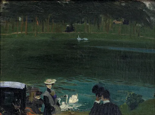Б. Кустодиев. В Булонском лесу. 1904 Б. Кустодиев. В Булонском лесу. 1904