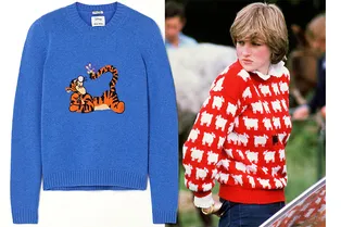 Как у леди Ди: 10 веселых свитеров с принтами, которые будут радовать вас всю осень