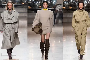 Плечи 80-х, военная форма и идеальные наряды для городских кочевниц в коллекции Isabel Marant