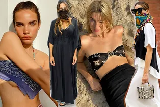 Вместо масок, топов и бра— как носить шелковые платки