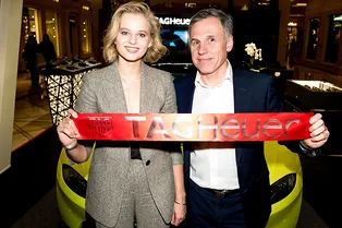 Александра Бортич, Ясмина Муратович и Маргарита Мамун на открытии бутика TAG Heuer