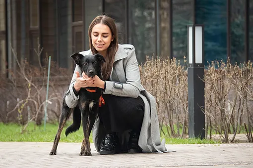 Маргарита Мамун с собакой Алесей Маргарита Мамун с собакой Алесей