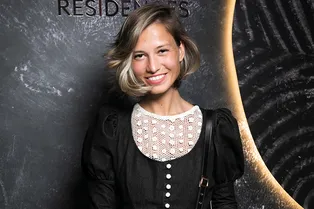 Дарья Костромитина, Софико Меладзе и Александр Сирадекиан на открытии выставки Лазаря Гадаева