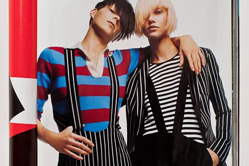 В общих чертах: черно-белая полоска в коллекциях весна-лето 2016