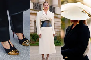 Туфли с золотыми пальцами, шляпы-летающие тарелки и пальто-скелеты: что носят герои парижского стритстайла на Неделе Высокой моды