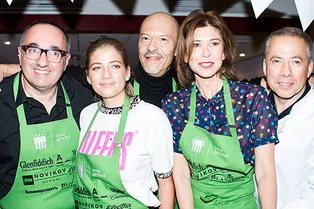 Ника Белоцерковская, Федор Бондарчук, Саша Новикова и Иван Ургант на Charity Battle