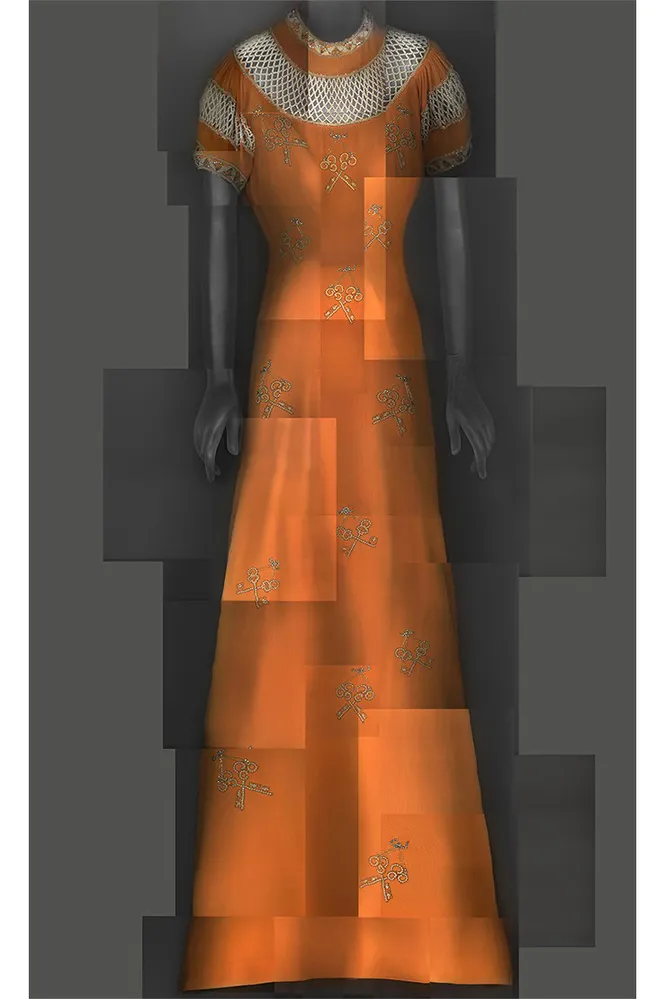 Вечернее платье, Эльза Скиапарелли (Elsa Schiaparelli) , лето 1939 года Фото: The Metropolitan Museum of Art, Digital Composite Scan by Katerina Jebb