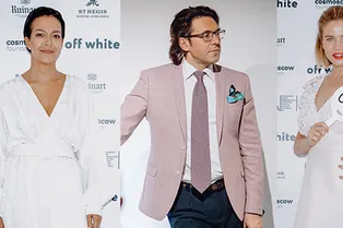 Ксения Чилингарова и Андрей Малахов на благотворительном аукционе Off White