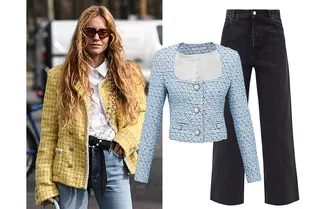 Этой весной носите твидовый жакет с джинсами