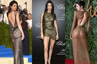 Королева «голых» платьев: 25 рискованных нарядов Кендалл Дженнер