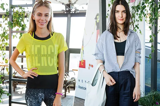 Ясмина Муратович и Мари Коберидзе тренируются на крыше «Цветного»