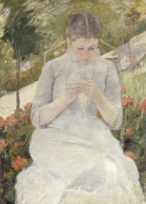 «Девушка в саду». Мэри Кассат, 1882 год «Девушка в саду». Мэри Кассат, 1882 год