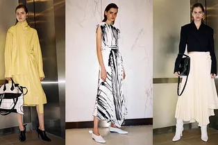 Идеальные юбки плиссе и нестандартные классические костюмы Proenza Schouler Resort