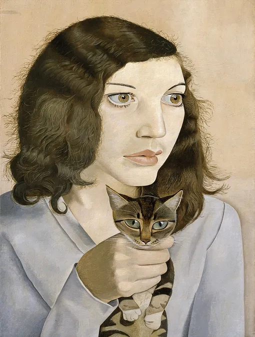Люсьен Фрейд, «Девушка с котенком», 1947 год