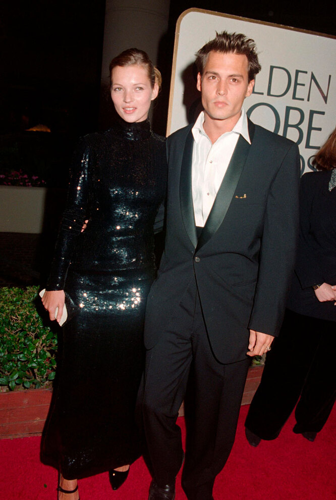 Кейт Мосс и Джонни Депп, 1995