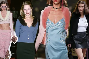 Трикотаж с меховой отделкой — классный тренд из нулевых, который вернулся на подиумы