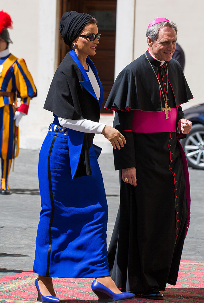 Шейха Моза и Папа Римский Франциск