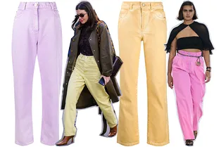 В новом сезоне носите цветные джинсы вместо скучных синих