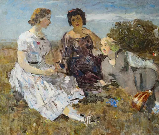 Сергей Герасимов, «Беседа». 1950-е. Сергей Герасимов, «Беседа». 1950-е.