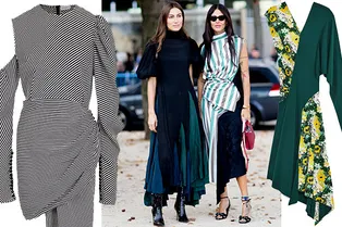 16 асимметричных платьев, чтобы разнообразить осенний гардероб