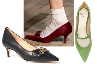 Этой осенью носите туфли на kitten heel с носками, как в детстве