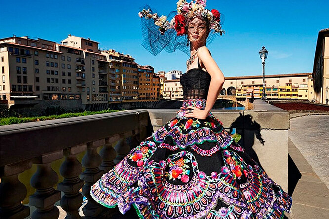 Коллекция Dolce Gabbana Alta Moda 2020 во Флоренции