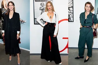 Снежана Георгиева и Матильда Шнурова на открытии выставки Данила Головкина Faces