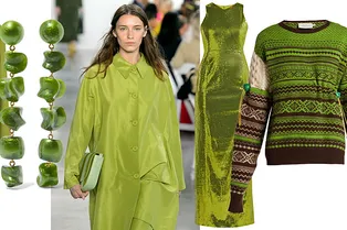 От матчи до улуна: как носить самый неординарный оттенок сезона — зеленого чая