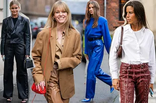 С чем и как носить кожаные брюки