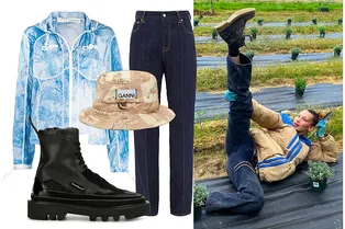 Вместо хроник стритстайла — хроники из огорода: 3 образа для садоводства от Беллы Хадид