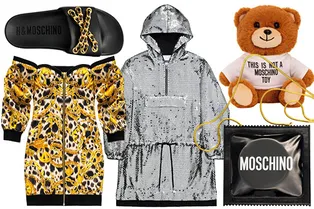Кроп-пуховики, золотые брюки и сумки-презервативы: за какими вещами из коллекции H&M и Moschino мы будем охотиться в ноябре
