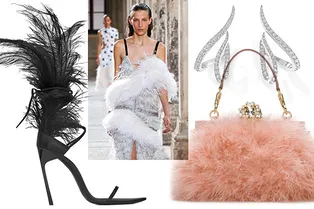 8 аксессуаров с перьями для идеального вечернего образа