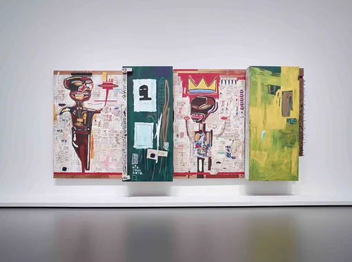 Жан-Мишель Баския Grillo. 1984. вид экспозиции, Fondation Louis Vuitton Estate of Jean-Michel Basquiat Licensed by Artestar, New York Crédit photo: Fondation Louis Vuitton / Marc Domage