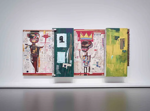 Жан-Мишель Баския Grillo. 1984. вид экспозиции, Fondation Louis Vuitton Estate of Jean-Michel Basquiat Licensed by Artestar, New York Crédit photo: Fondation Louis Vuitton / Marc Domage Жан-Мишель Баския Grillo. 1984. вид экспозиции, Fondation Louis Vuitton Estate of Jean-Michel Basquiat Licensed by Artestar, New York Crédit photo: Fondation Louis Vuitton / Marc Domage