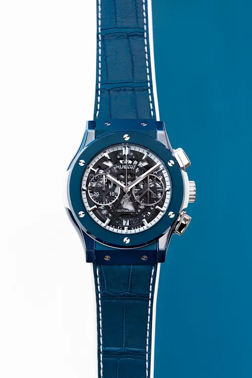 Hublot Classic Fusion Aerofusion Chronograph Ceramic Blue Ibiza Boutique