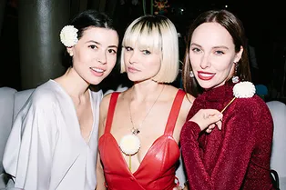 Снежана Георгиева, Полина Киценко, Инга Берман на дне рождения ресторана White Rabbit