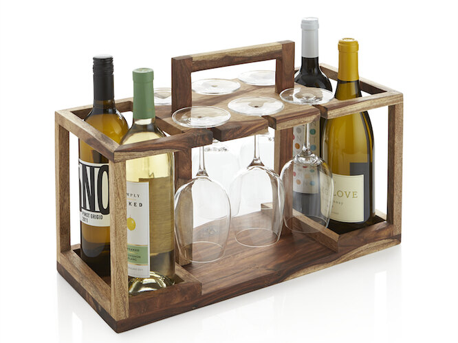 Подставка для вина и бокалов, Crate and Barrel