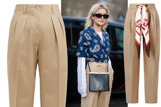 Бежевые брюки-бананы на каждый день: 7 вариантов, которые станут достойной заменой джинсам