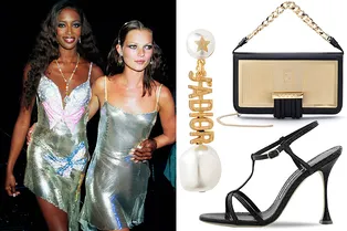 Одеться на Новый год в серебро, как Кейт Мосс и Наоми Кэмпбелл в 1999 году