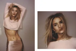 Без нижнего белья и в шелковой юбке: Роузи Хантингтон-Уайтли устроила домашнюю фотосессию