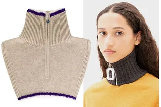 Вязаная манишка — универсальный аксессуар для этой зимы