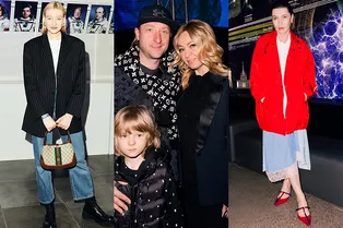 Яна Рудковская, Евгений Плющенко и Виктория Борисевич на показе олимпийской коллекции ZASPORT