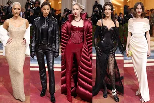 Ким Кардашьян в «голом» платье Монро, Кайли Дженнер в бейсболке, Ирина Шейк в коже: образы Met Gala — 2022