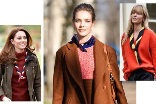 От Кейт Миддлтон до Натальи Водяновой: как звезды носят шейный платок