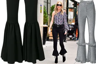 Брюки с воланами — самая модная и нарядная модель зимы: 16 пар для сезона вечеринок