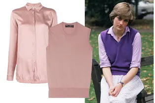 Носим рубашку с теплым жилетом в одной гамме