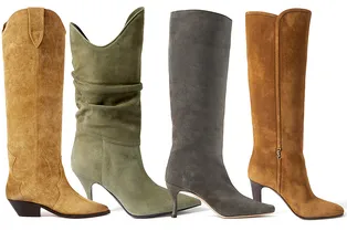 В этом сезоне носите сапоги из замши