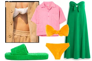 Махровые вещи — хит лета. Как их носить